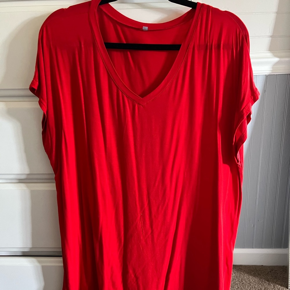 Red Business Casual Top